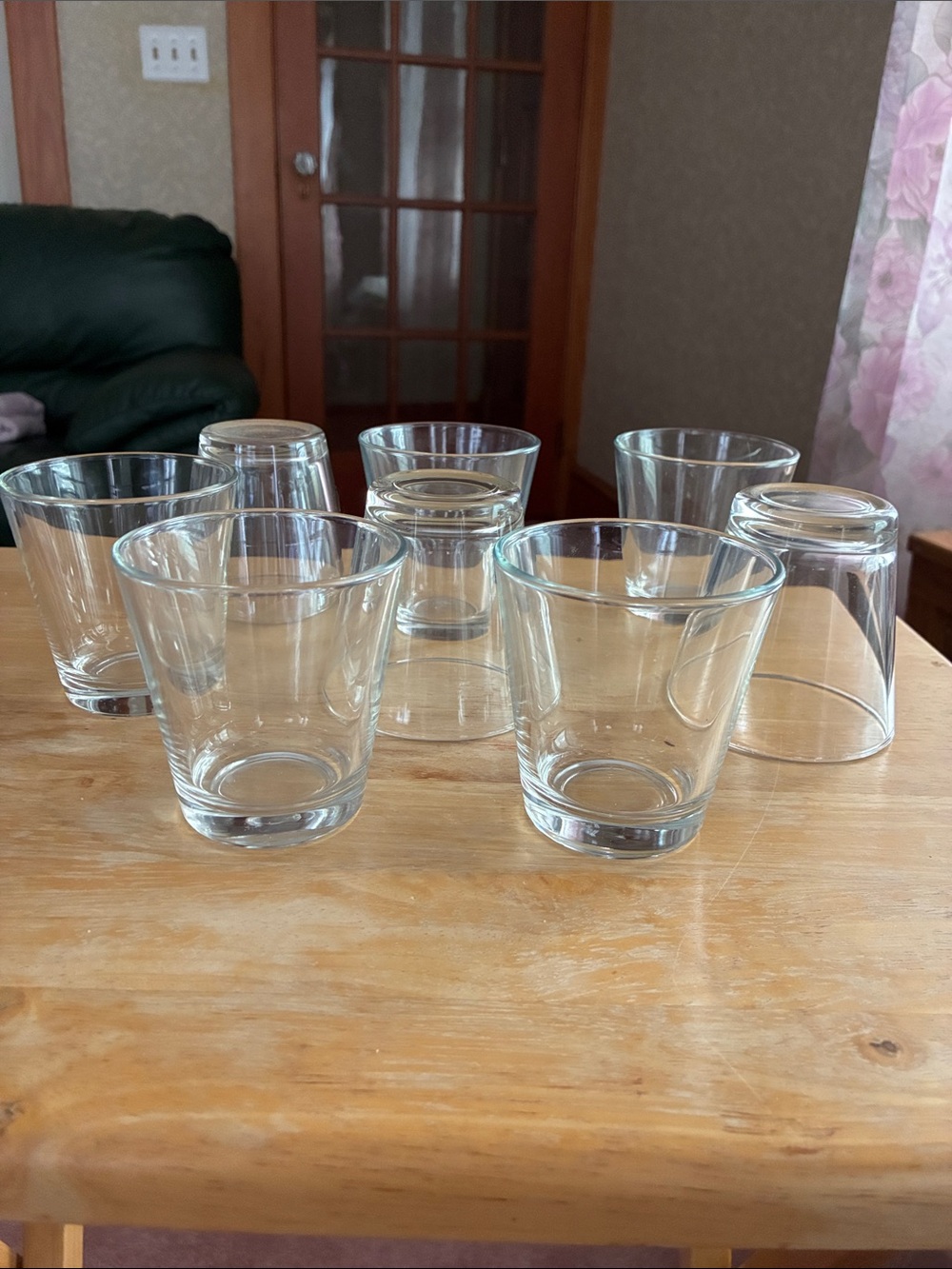 Clear Glass Tumbler Set - 8oz Clear Drinking Glasses (Set of 8)